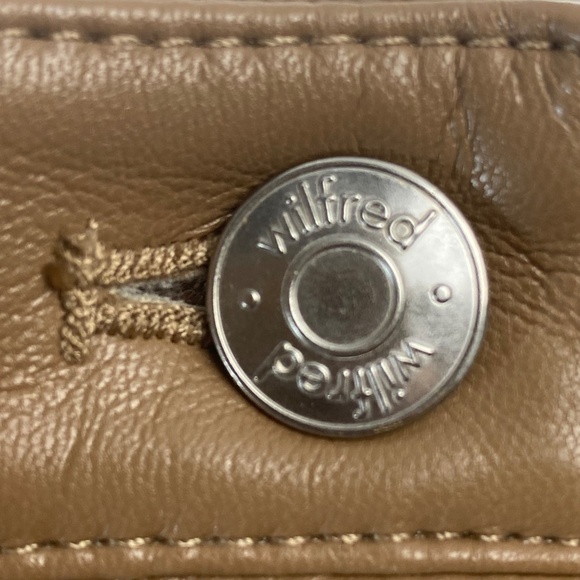 ARITZIA Wilfred The Melina Pant High-Waisted Vegan Leather Taupe Size 0 - Picture 3 of 7